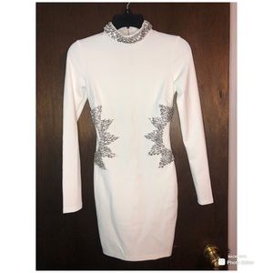 White bedazzled dress